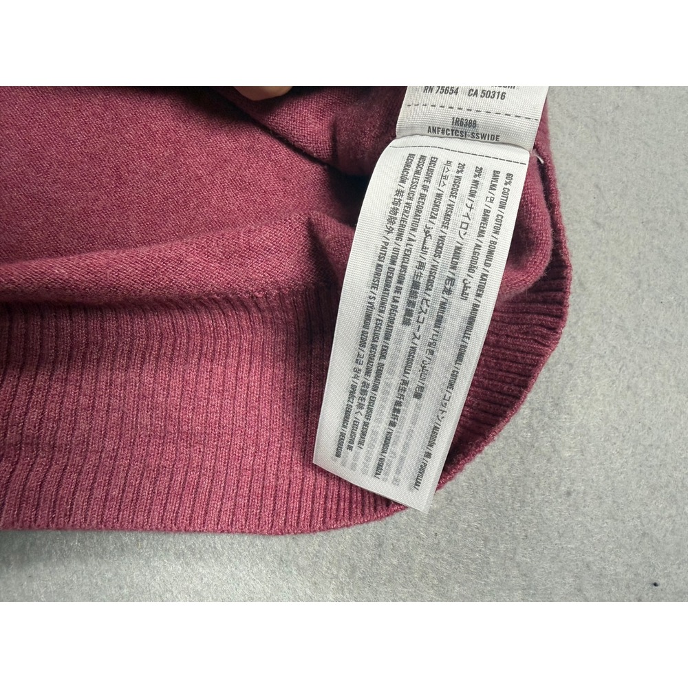 Abercrombie‎ Fitch Pink Cardigan Sweater Womens XXS Embroidered Moose Pockets - Picture 7 of 10